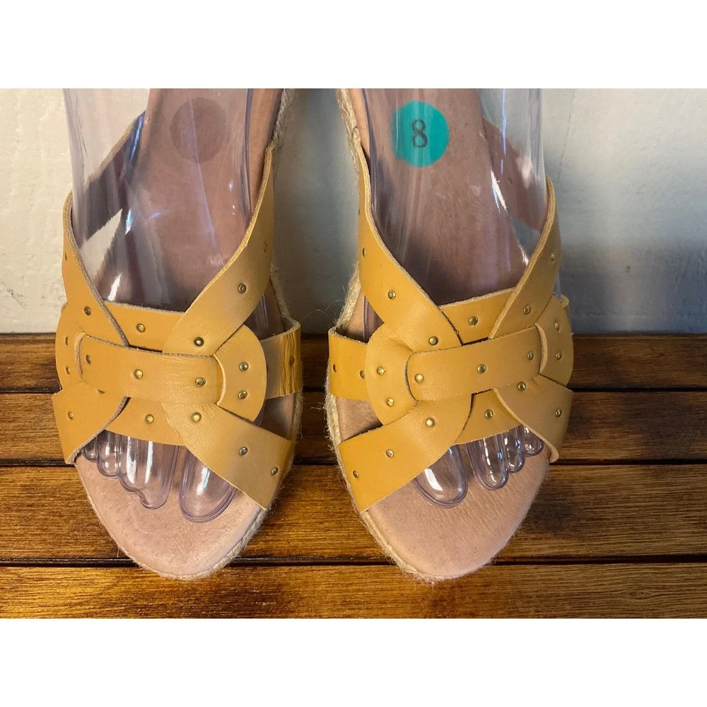 Picon Espadrille Slides Women's 8 Handmade in Spain Leather